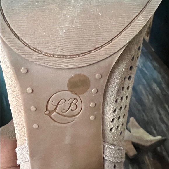 Lucky Brand Tan Perforated Peep-Toe Booties - Picture 5 of 5